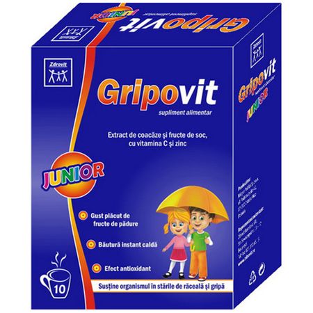 Gripovit junior Zdrovit - 10 plicuri